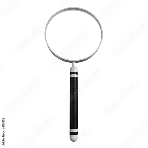 Magnifying glass icon isolated in white background