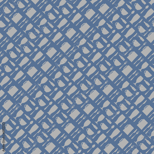 Seamless pattern for  restaurant design in stylish retro colors