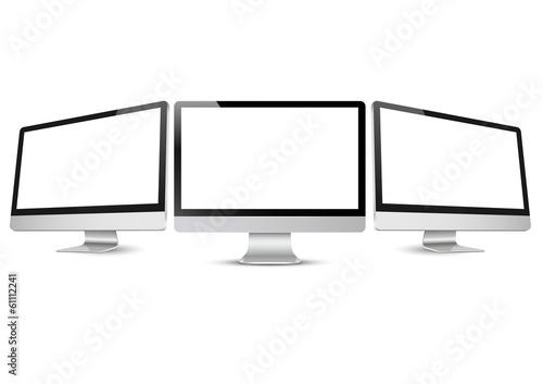 Vector illustration of computer monitors