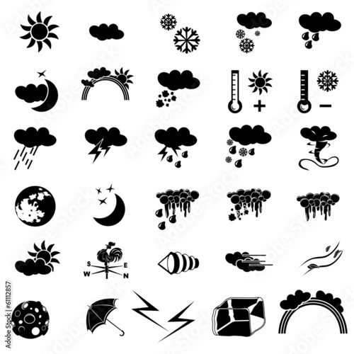 weather black icons