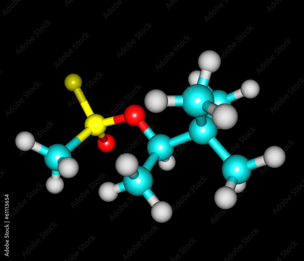 Molecular structure of soman on black Molecular structure of soman on black