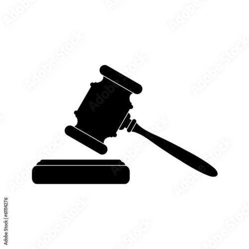 judge or auction hammer icon