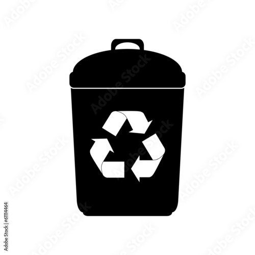 vector recycle garbage can icon