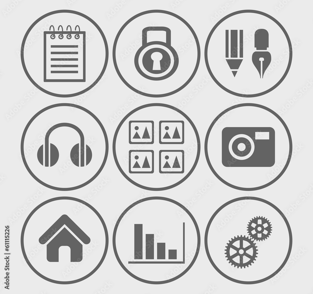 Icons set of markers for web Icons set of markers for web