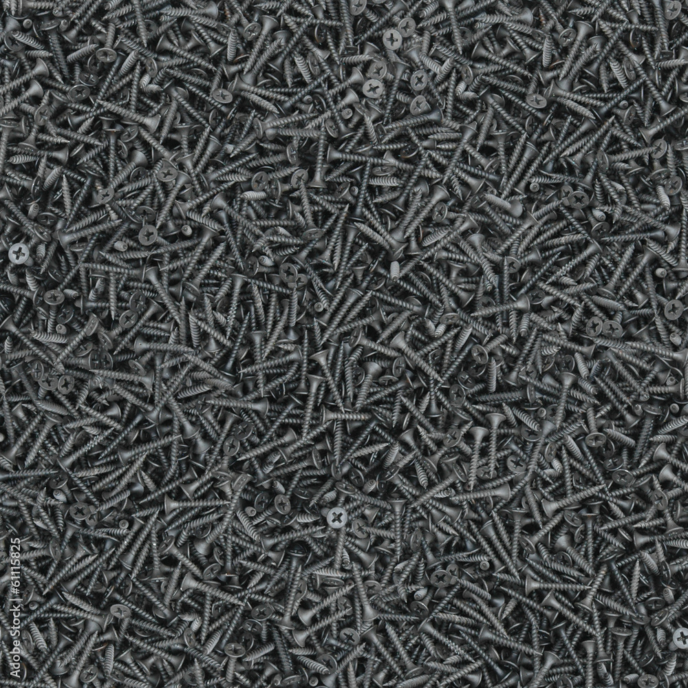 Background from steel screws Background from steel screws