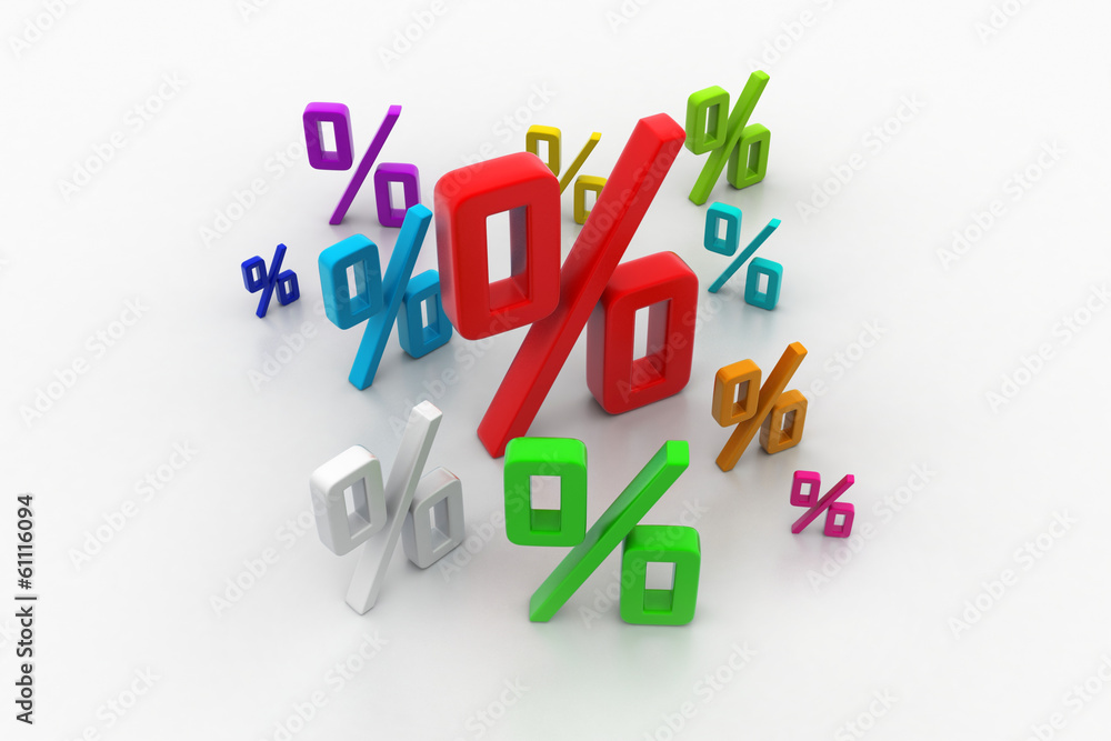 Naklejka premium Growth percentage