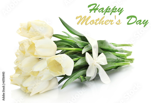 Fototapeta Naklejka Na Ścianę i Meble -  beautiful tulips isolated on white.