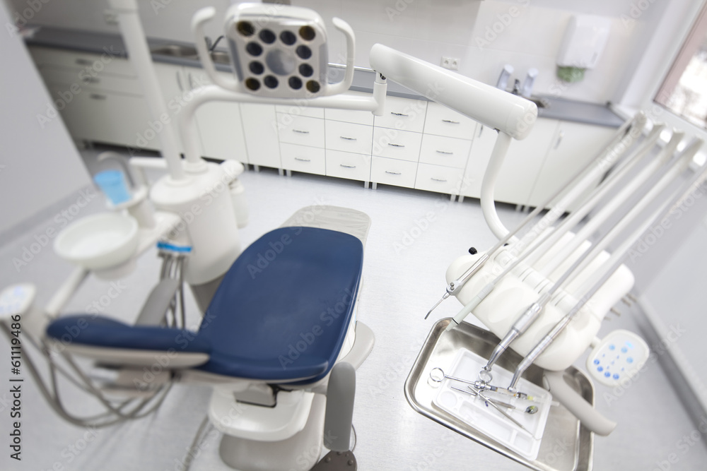 Dental instruments and tools in a dentists office Dental instruments and tools in a dentists office