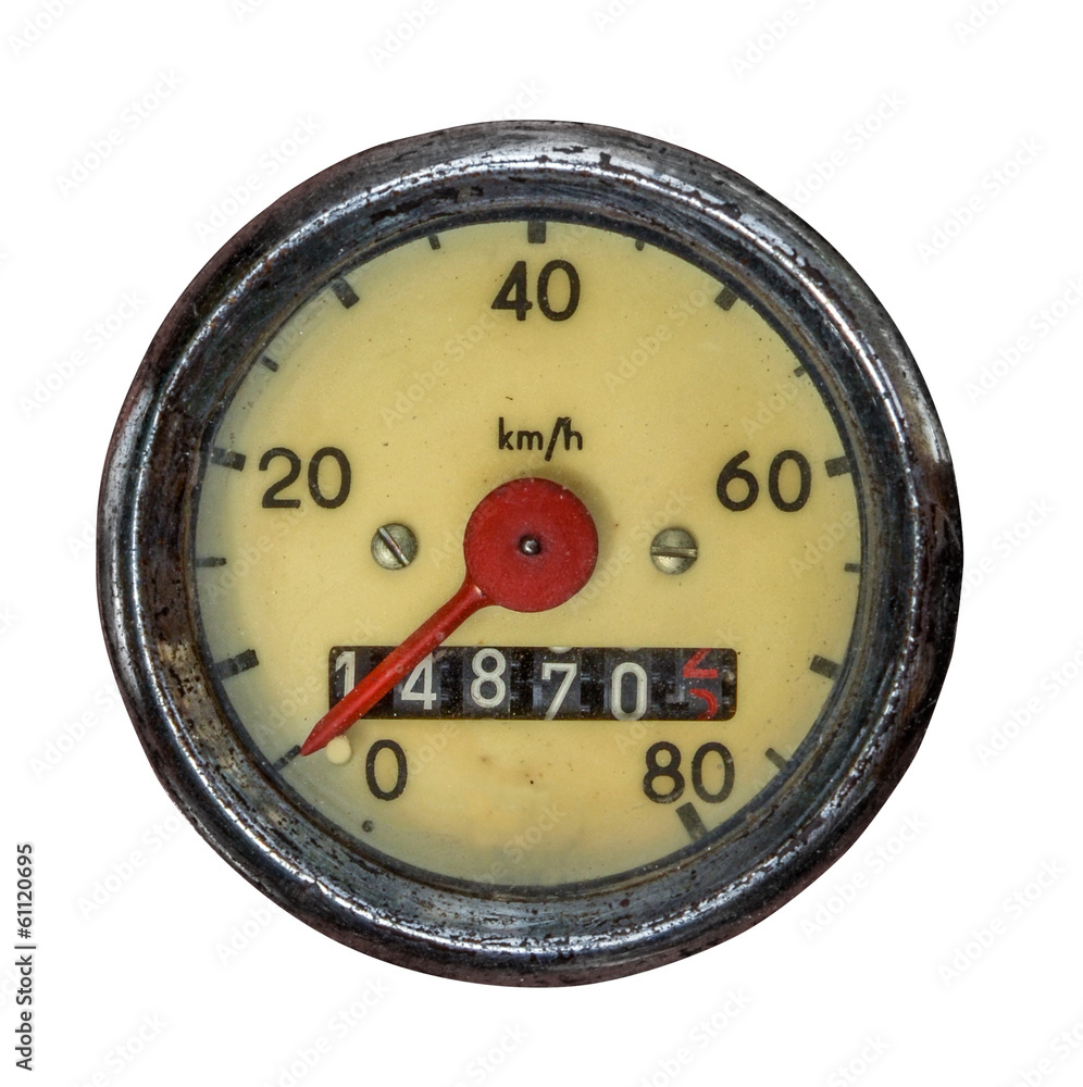 Fototapeta premium Isolated Vintage Speedometer