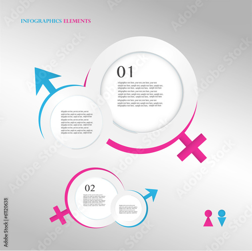 illustration of male and female sex symbol