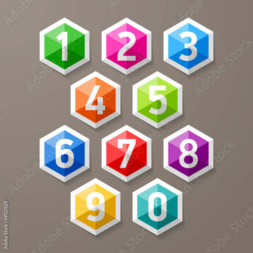 Diamond shaped glass number...