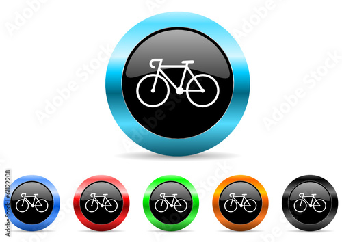 bicycle icon vector set