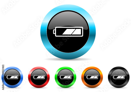 battery icon vector set