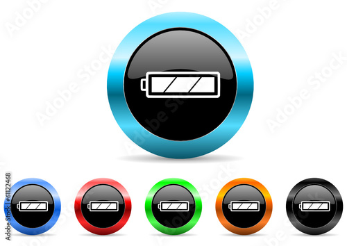 battery icon vector set