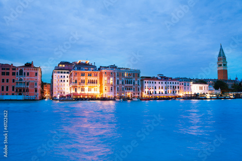 Houses on Grand canal in evening