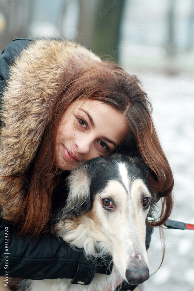 girl with dog girl with dog
