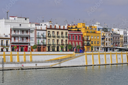 Triana riverside in Sevilla city, Andalusia, Spain