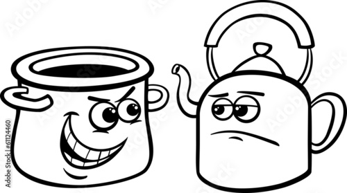 pot calling the kettle black cartoon