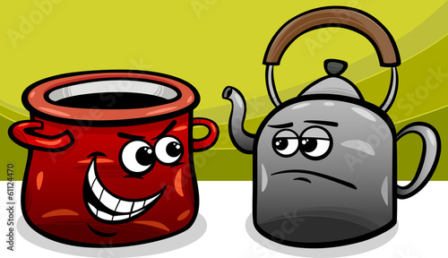 pot calling the kettle black cartoon