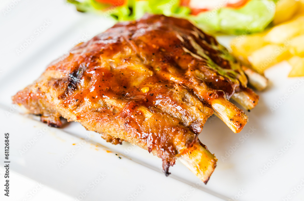 Grilled Ribs meat steak Grilled Ribs meat steak