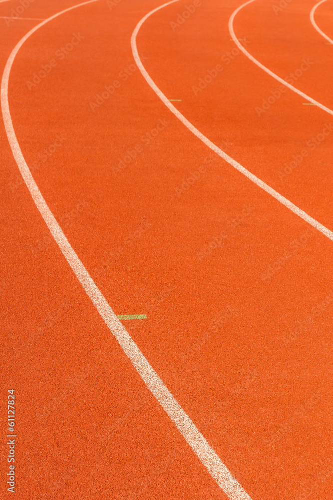Arena sport lanes of running track.
