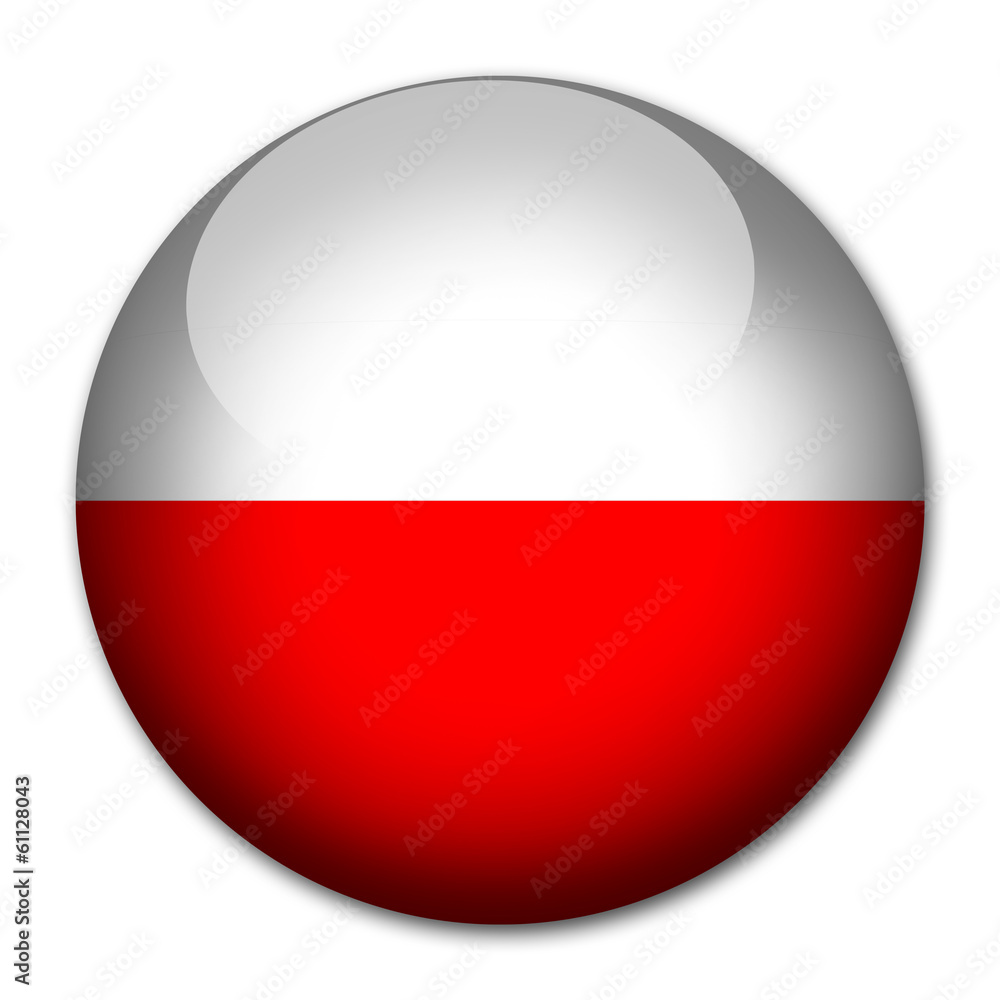Polen Flagge Button Polen Flagge Button