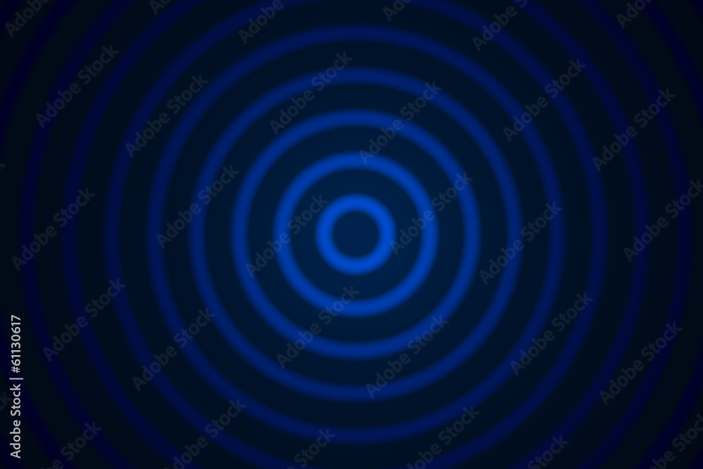 Blur concentric circles on a black background