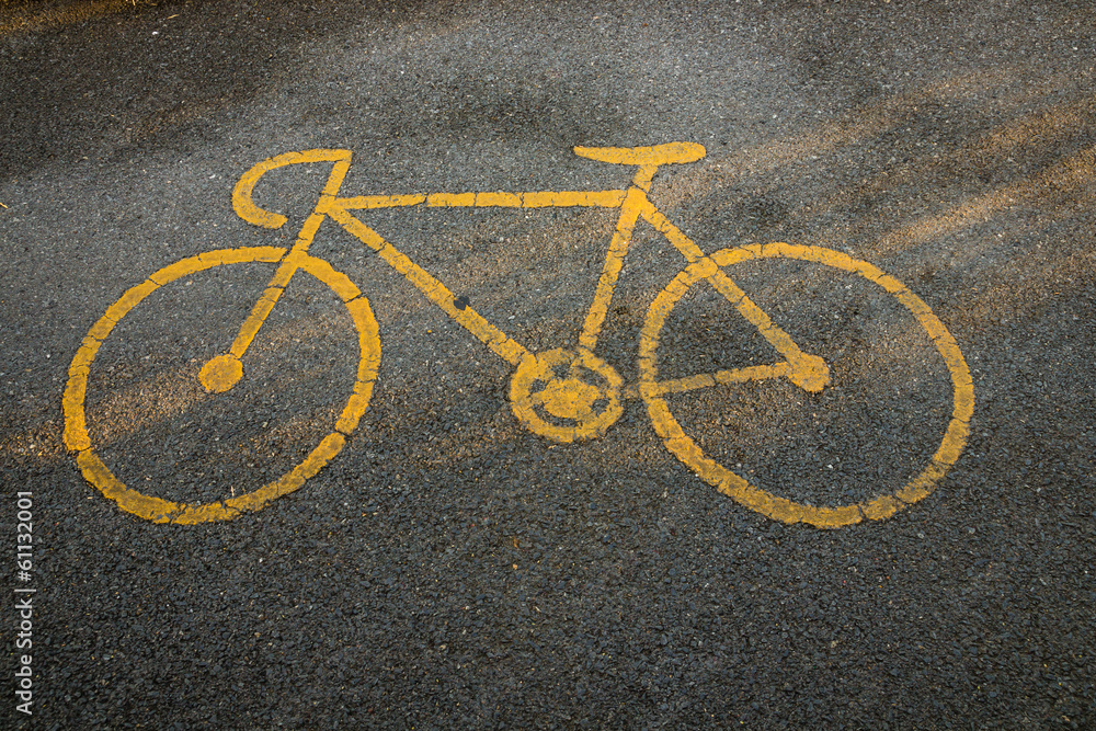 Bicycle road of sign Bicycle road of sign