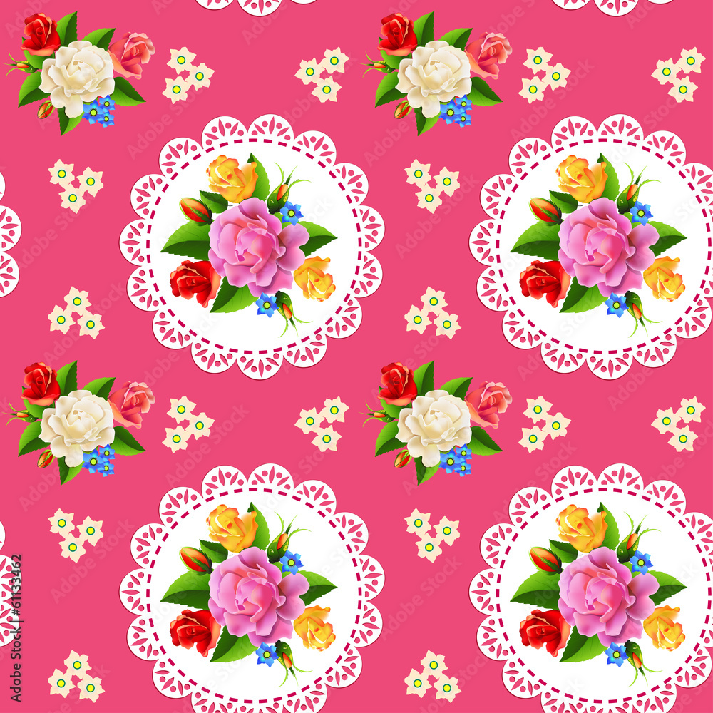 Seamless rose pattern Seamless rose pattern