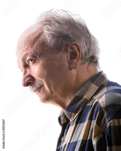 Pensive man with serious expression
