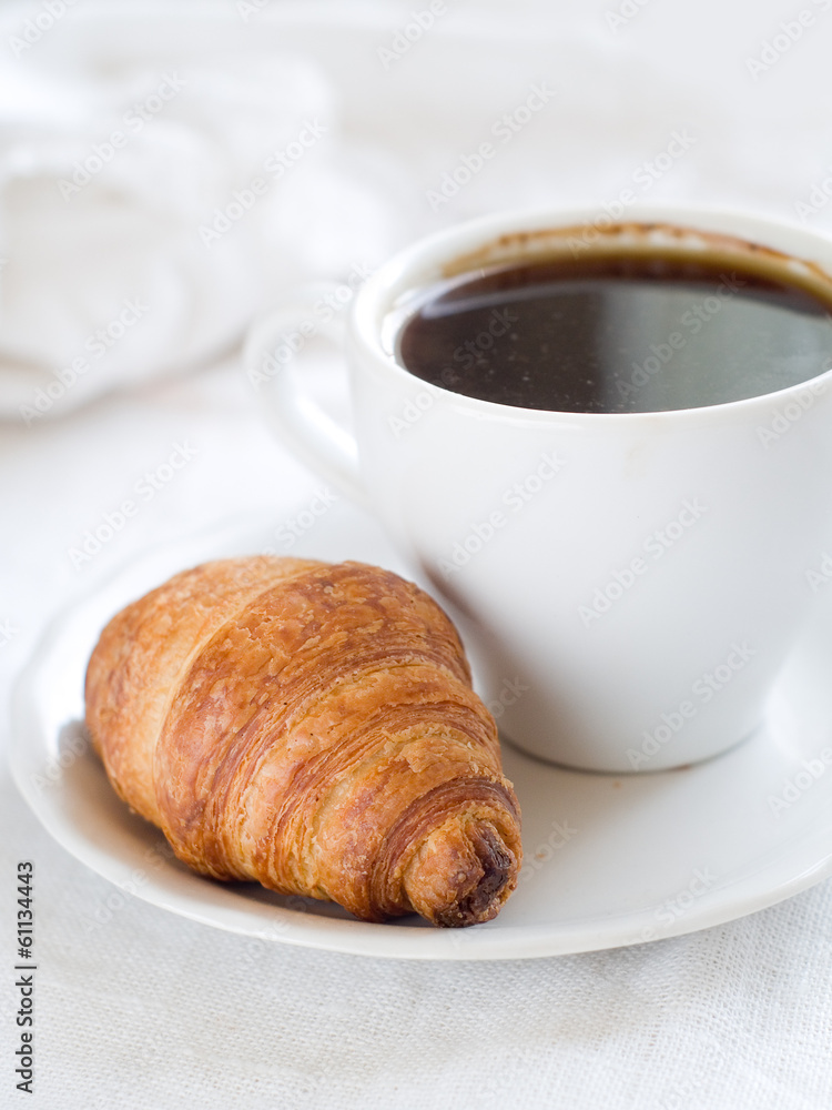Croissant with coffee Croissant with coffee