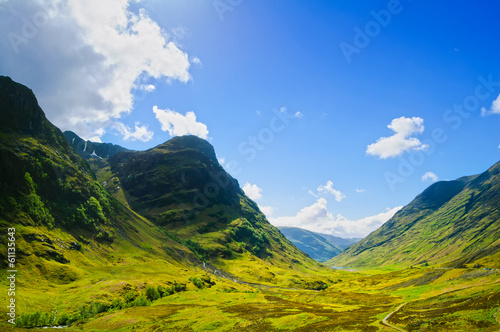 Glencoe mountain landscape in Lochaber, Scottish Higlands, Scotl photo
