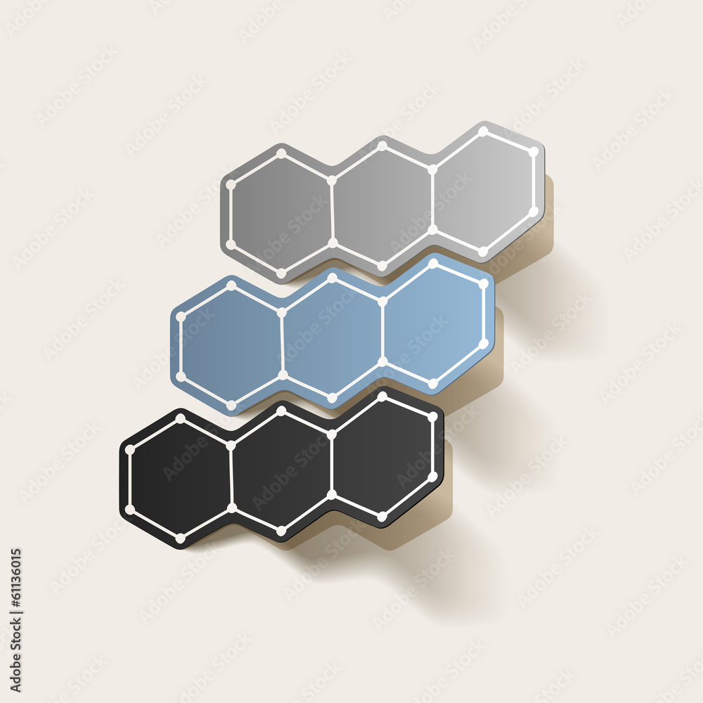 molecular structure, sticker molecular structure, sticker