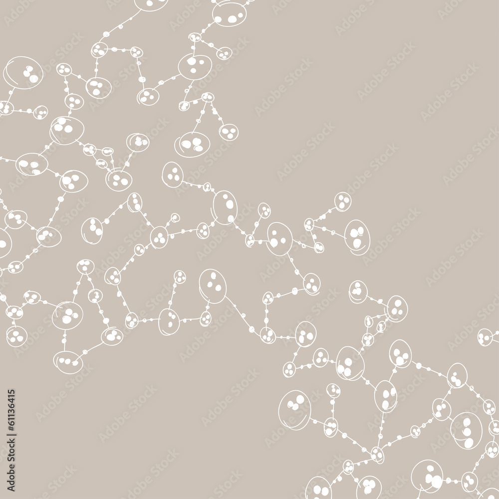 hand drawn DNA molecule