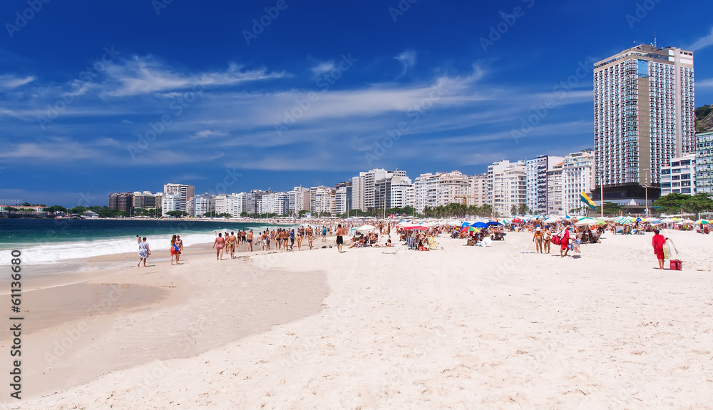View of Copacabana beach in Rio de Janeiro