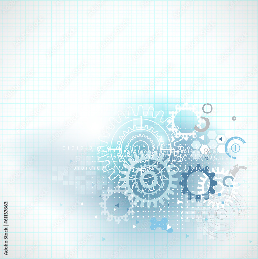 Abstract futuristic technology and science background, vector il