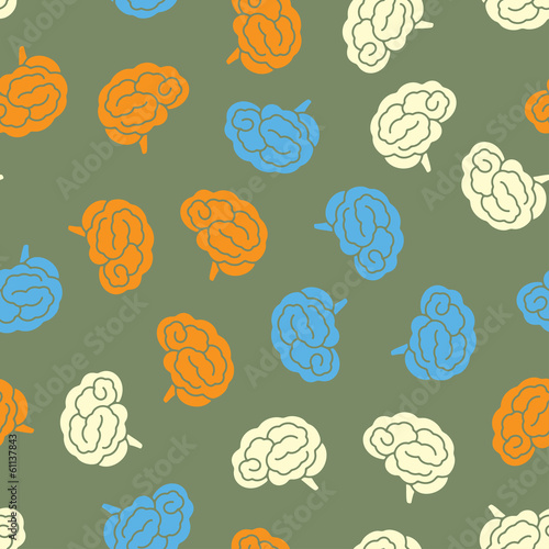 seamless pattern, brain