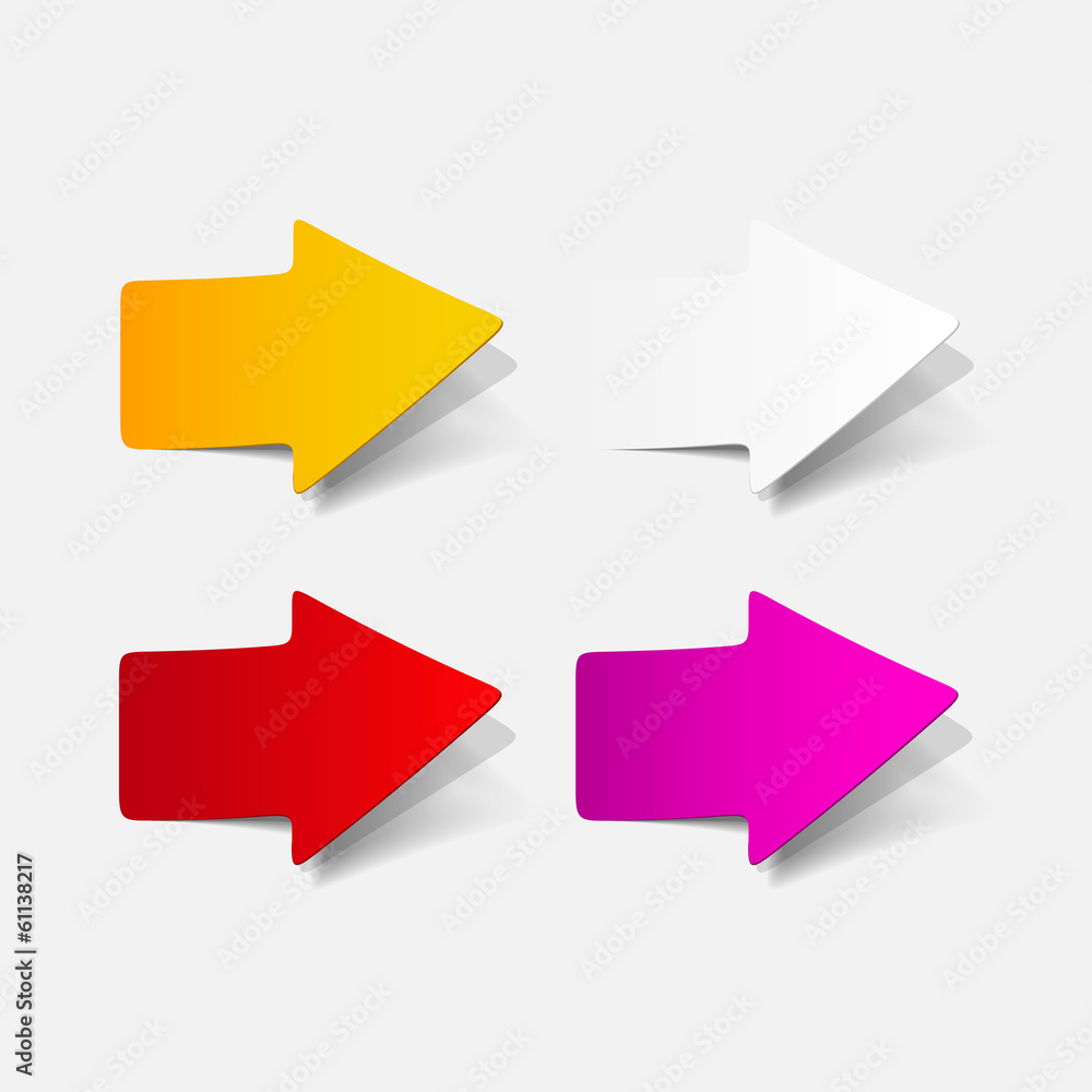 realistic design element: arrow realistic design element: arrow