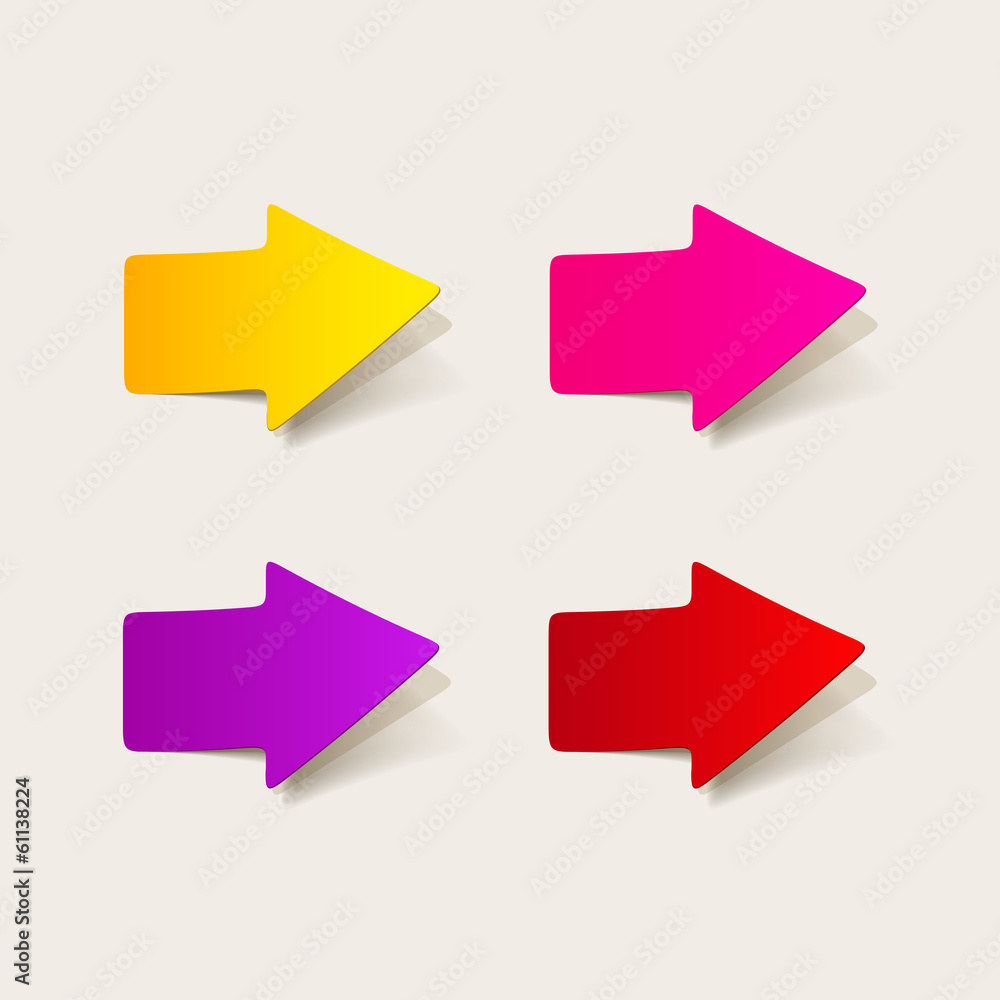realistic design element: arrow realistic design element: arrow