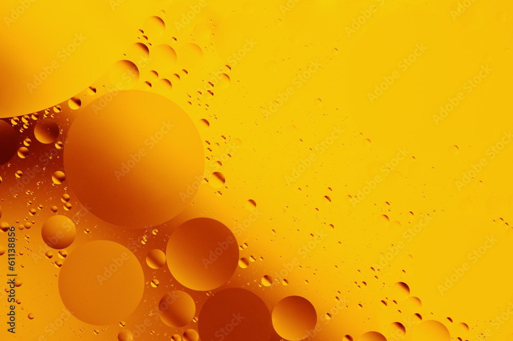 Abstract background.  Oil drops on a water surface
