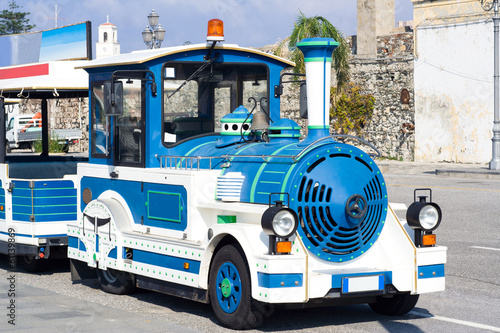 Touristic street bus train for sightseeing