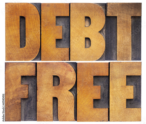 debt free in wood type
