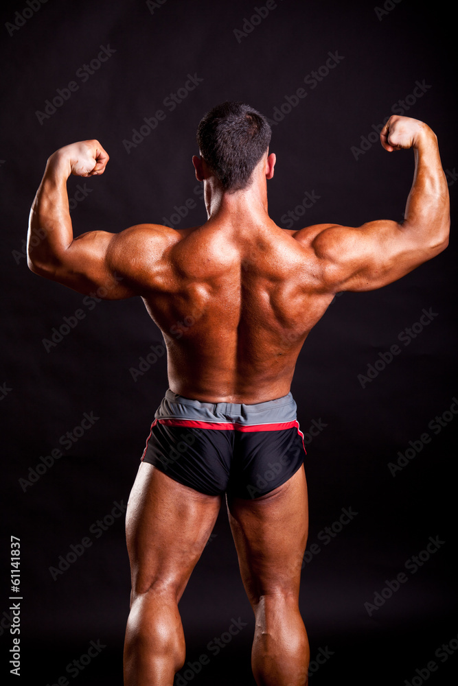 young bodybuilder posing