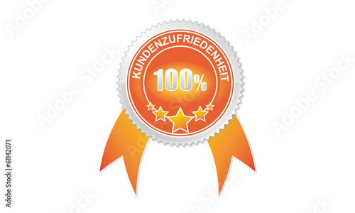 Button Banner "100% Zufridenheit, Beratung & Service"