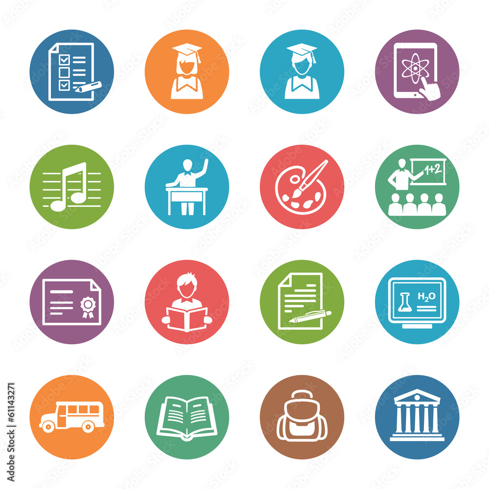 School and Education Icons - Set 2 | Dot Series School and Education Icons - Set 2 | Dot Series