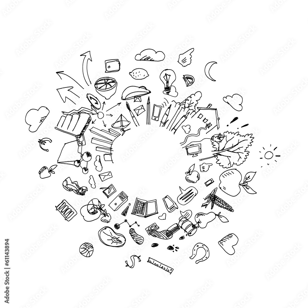 Obraz premium Sketch background