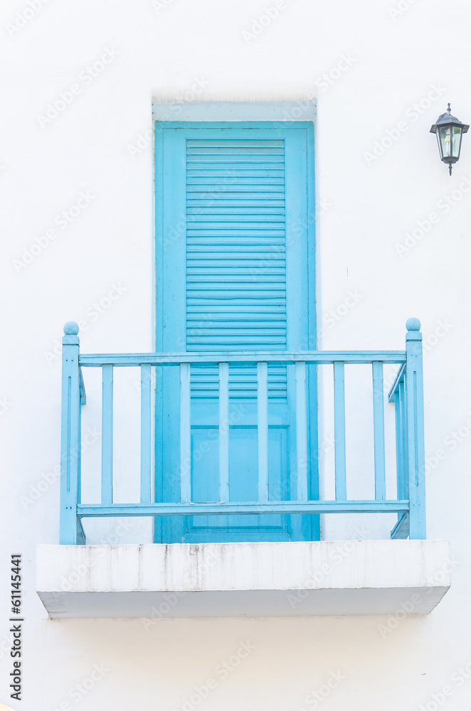 Fototapeta premium Greece window santorini style