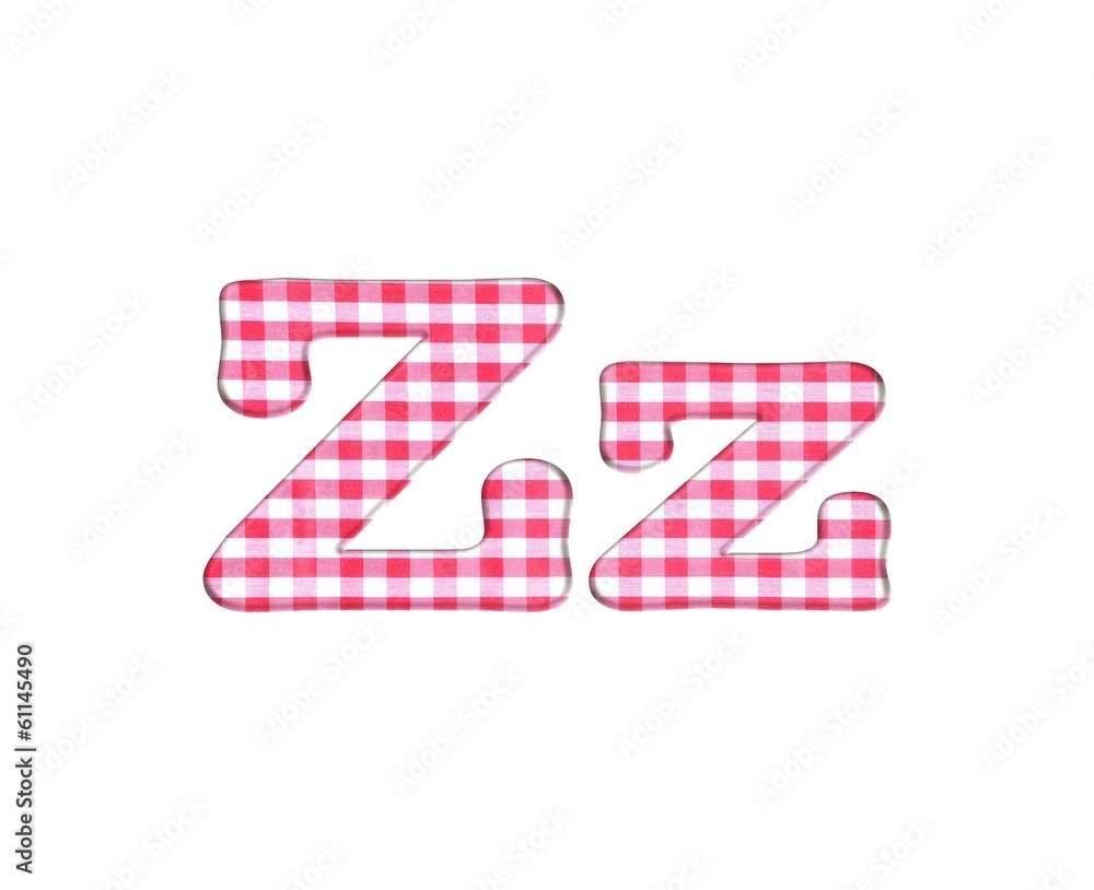 Obraz premium Abc fabric gingham, letter Z.