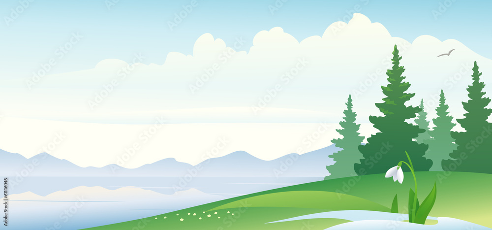 Fototapeta premium Early spring banner