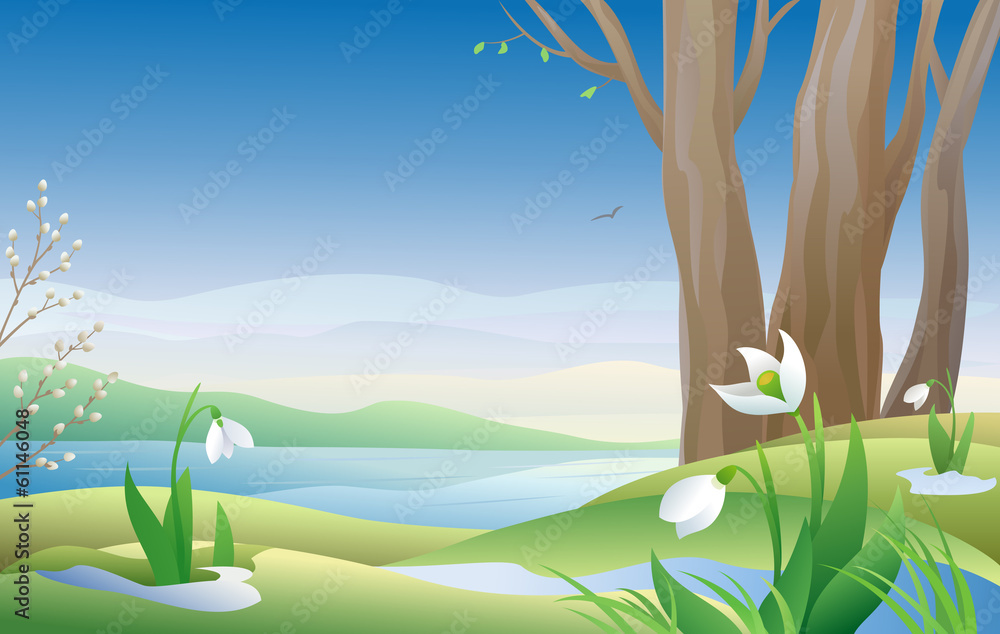 Naklejka premium Early spring